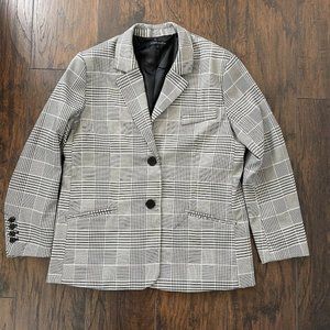 Etophe Studios Houndstooth Blazer Suit Long Sleeve Coat Work Jacket Small Medium